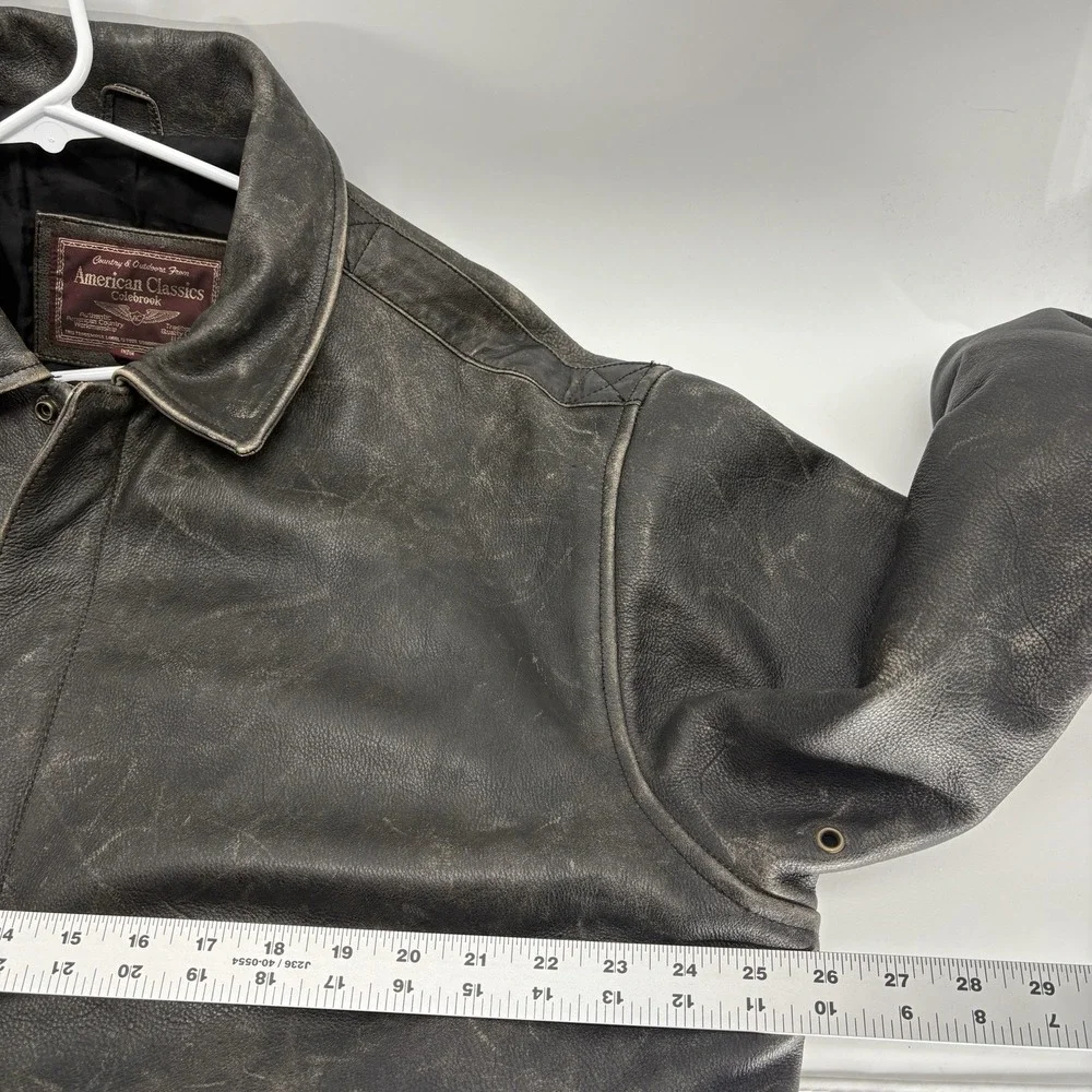 Vintage American Classics Leather Aviator A-2 Bomber Jacket Retro Flight XL